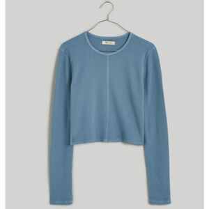 Madewell cropped waffle knit long sleeve LARGE